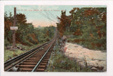 MA, Holyoke - view up tracks, Mt Tom RR, closeup of track itself - 500866