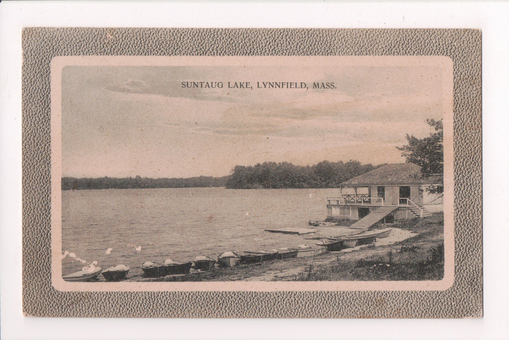 MA, LYNNFIELD - Suntaug Lake - LYNNFIELD dpo cancel postcard - SL2571