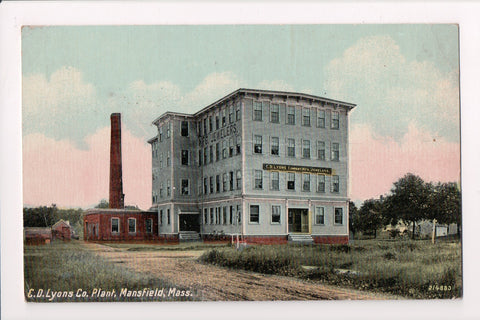 MA, Mansfield - C D Lyons Co Plant - Mfg Jewelers, @1914 postcard - D17141