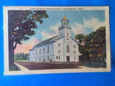 MA, Marlborough - First Church Congregational postcard - H15007