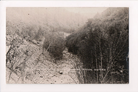 MA, Charlemont? - Cold River where Manning Brook enters - RPPC - sw0251