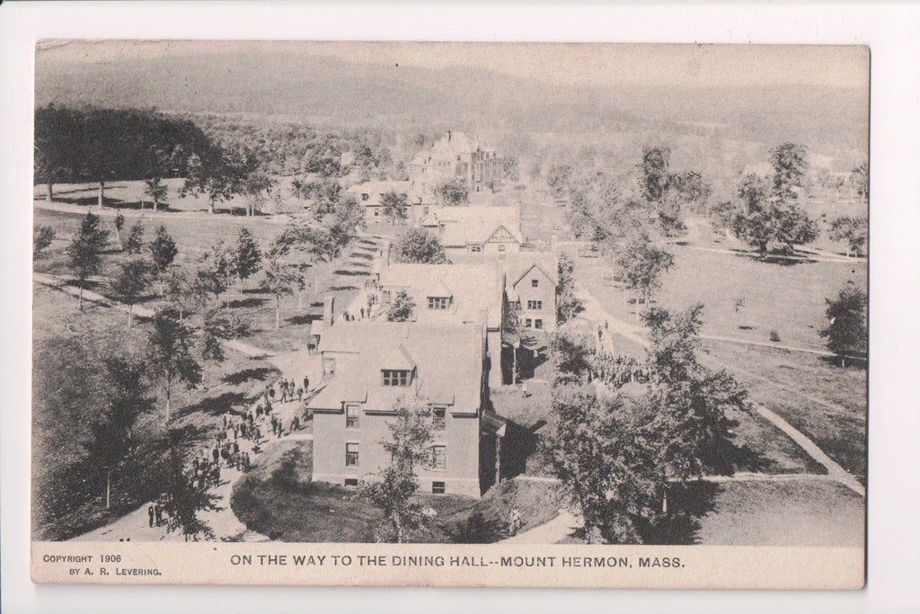 MA, MOUNT HERMON - on way to Dining Hall, @1906 Levering postcard - w03513