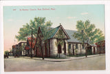 MA, New Bedford - St Martins Church, H S Hutchinson and Co postcard - CP0043