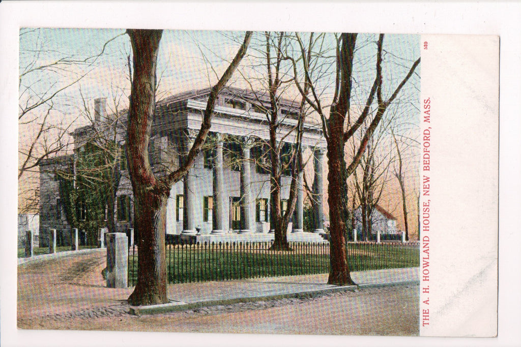 MA, NEW BEDFORD - A H Howland House - vintage postcard - CP0045