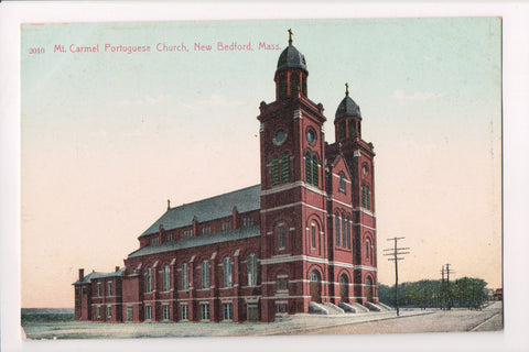 MA, New Bedford - Mt Carmel Portuguese Church, H S Hutchinson - CP0051