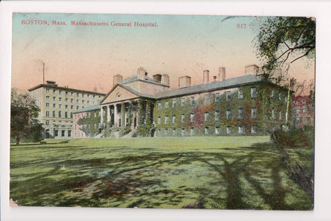 MA, BOSTON - Mass General Hospital - NORTH POSTAL STATION flag cancel - 500972