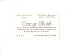 MA, SHELBURNE FALLS - Orange Motel business card, Joseph Thackeray - D17361