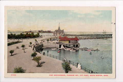MA, South Boston - Pleasure Bay, Fort Independence postcard - CP0036