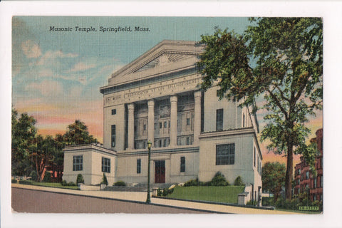 MA, Springfield - Masonic Temple - @1954 BRIGHTWOOD STA killer - B11436
