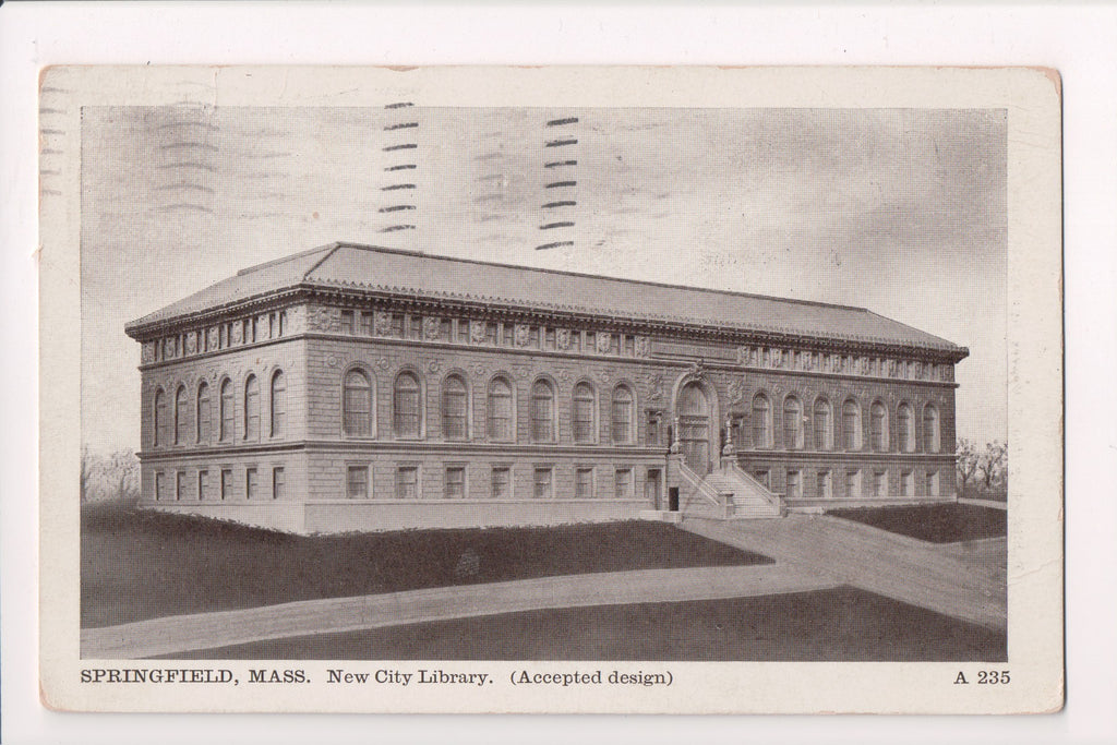 MA, SPRINGFIELD - City Library (New) - Accepted design - @1909 - w02540