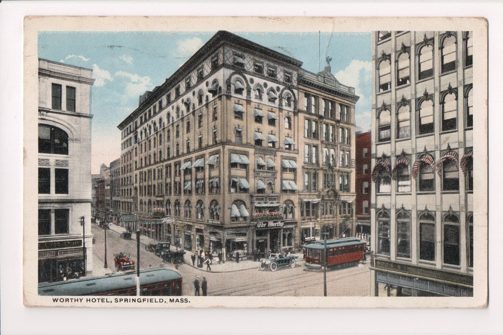 MA, Springfield - Worthy Hotel - HIGHLAND STATION flag cancel - w03461