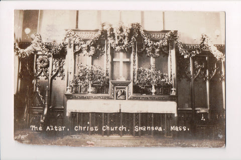 MA, Swansea - Christ Church, the altar, RPPC @1931 postcard - MB0754