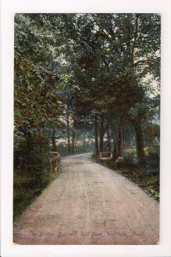 MA, WALTHAM - Prospect Hill Park , bridge - FENWAY STATION flag cancel - E10473