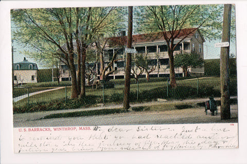 MA, Winthrop - U S Barracks, signs for Revere St and Shirley St - D05340