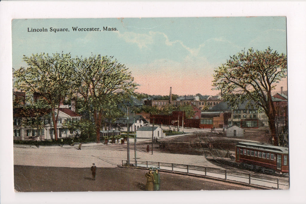 MA, WORCESTER - Lincoln Square, @1912 vintage postcard - I04047