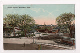 MA, Worcester - Lincoln Square, @1912 vintage postcard - I04047