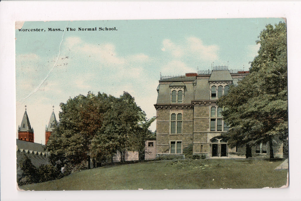 MA, WORCESTER - Normal School, @1910 vintage Leighton postcard - J03382