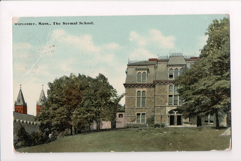 MA, Worcester - Normal School, @1910 vintage Leighton postcard - J03382