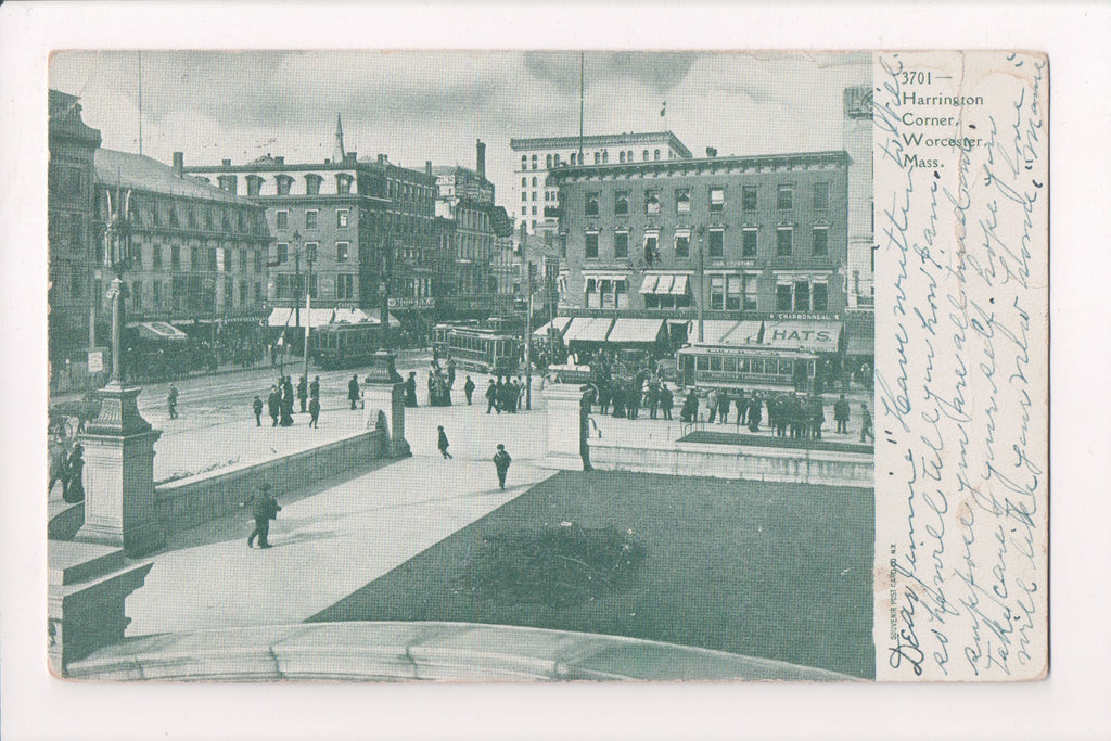 MA, Worcester - Harrington Corner - Charbonneau Hats @1910 - w00570