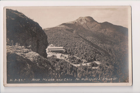 VT, Stowe - Nose House, Chin - Mt Mansfield - RPPC - MB0032
