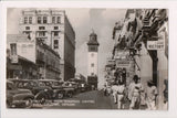 Foreign postcard - CEYLON, Columbo/Columbia - Chatham St w/signs - RPPC - MB0094