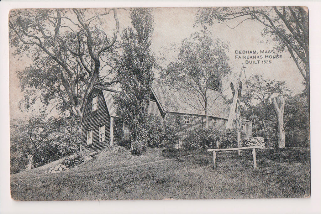 MA, Dedham - Fairbanks House built 1636 - water well - MB0254