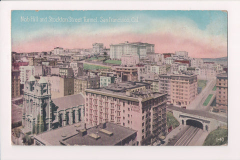 CA, SAN FRANCISCO - Nob Hill, Stockton St Tunnel postcard - MB0279