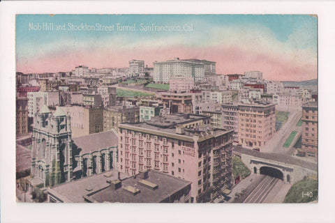 CA, San Francisco - Nob Hill, Stockton St Tunnel postcard - MB0279