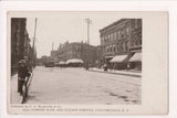 NY, GLOVERSVILLE - Main and Fulton Sts - Millers (store), man on bike - MB0716