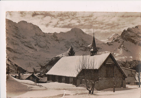 Foreign postcard - MURREN, Switzerland - Englische Kirche RPPC - MB0778