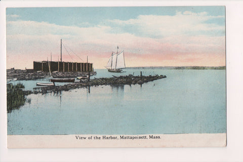 MA, Mattapoisett - view of the Harbor postcard - MB0800