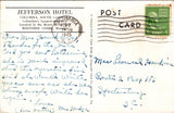 SC, Columbia - Jefferson Hotel, Mortimer Cosby Manager postcard - MB0854