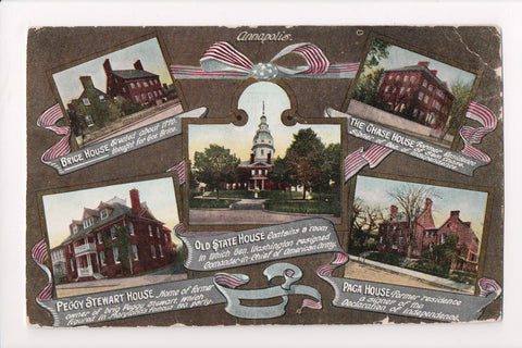 MD, Annapolis - multi view postcard - MB0884