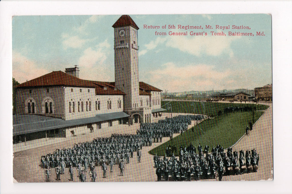 MD, BALTIMORE - Return of 5th Regiment parade, Mt Royal Station - B06723