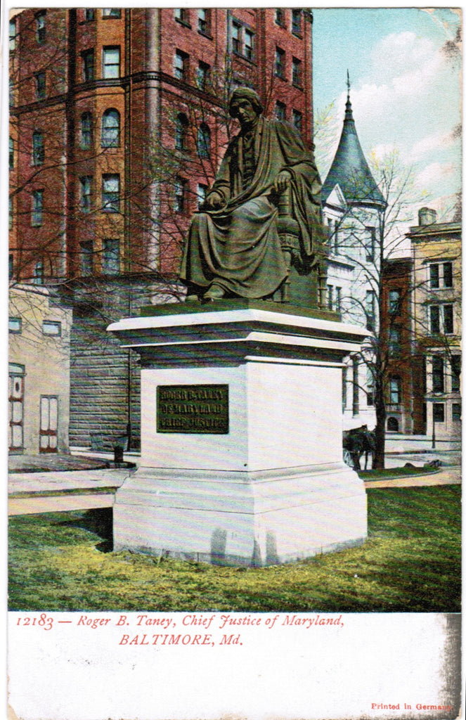 MD, Baltimore - Roger B Taney, Chief Justice postcard - D04118