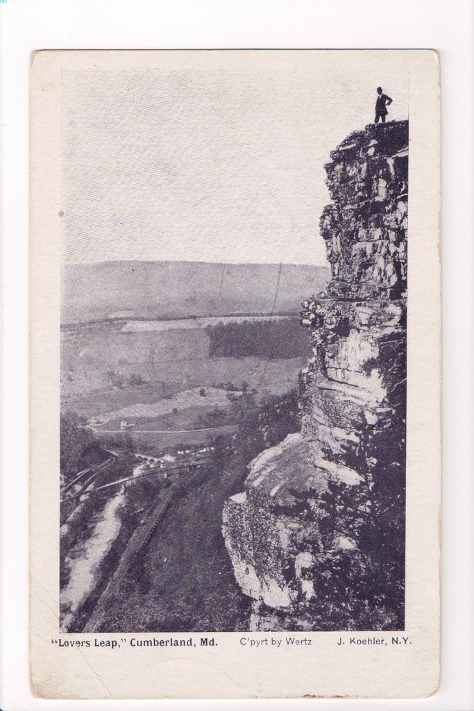 MD, Cumberland - Lovers Leap - copyright by Wertz - CP0291
