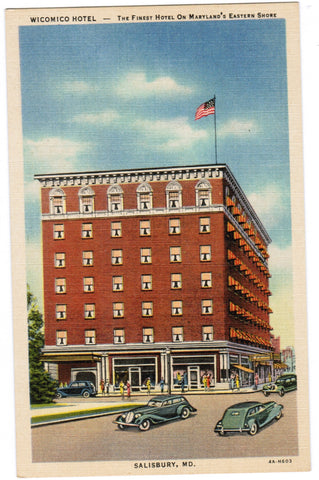 MD, SALISBURY - Wicomico Hotel postcard - w02788