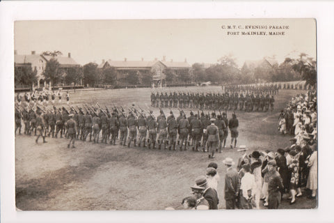 ME, FORT McKINLEY - CMTC Evening Parade - @1920s RPPC - B11191 (DPO cancel)