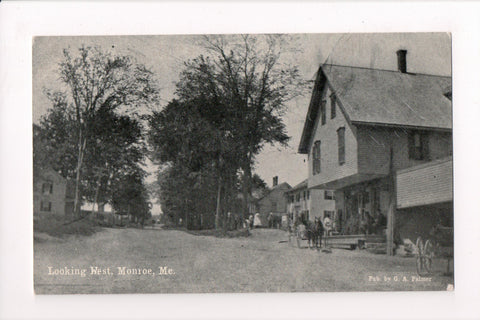 ME, Monroe - Street view -  pub by G A Palmer - @1908 postcard - E10104