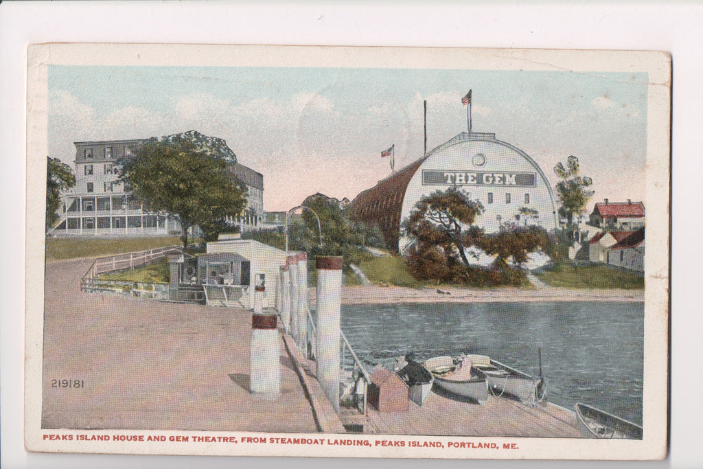 ME, Portland - Bird Eye view, signs / Gem Theatre etc - ME0096 - **DAMAGED / AS