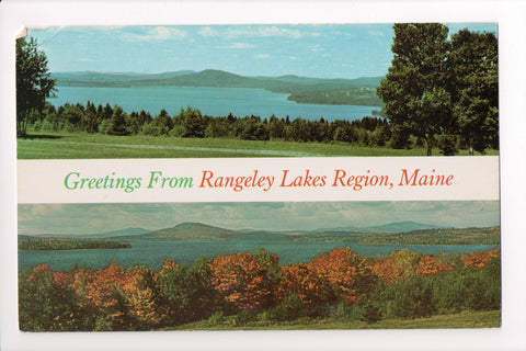 ME, Maine Greetings from Rangley Lakes Region, Large Letter postcard - B08034
