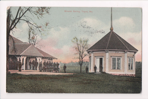 ME, Togus - Mineral Spring, men, amputee?, @1907 postcard - EP0163