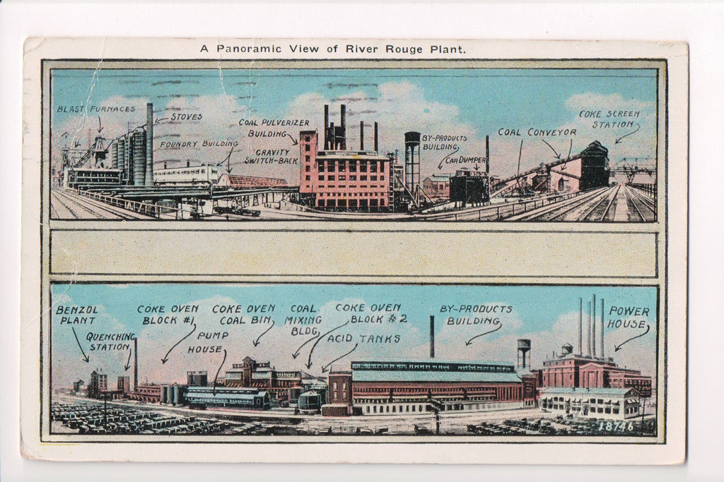 MI, Dearborn - River Rouge Plant panoramic View - CP0277