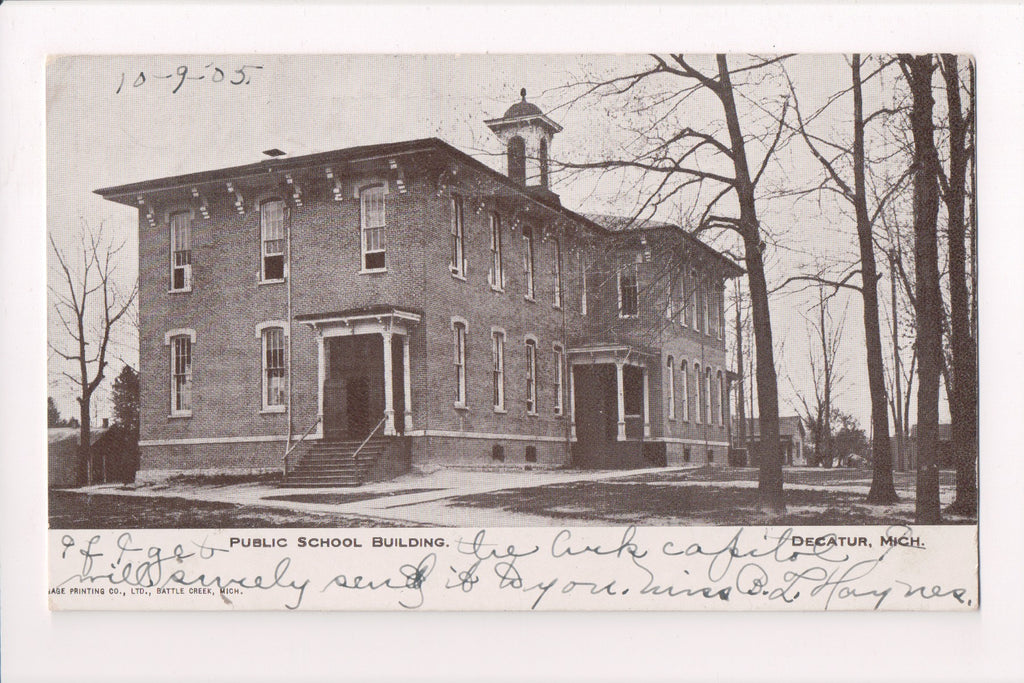 MI, Decatur - Public School Building - @1905 - A12257