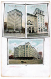 MI, DETROIT - Majestic, Elks Temple and Cadillac Hotel postcard - F03047