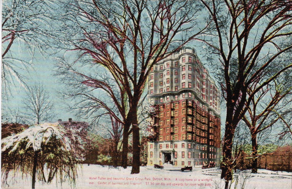 MI, Detroit - Hotel Tuller, Grand Circus Park - Chilton postcard - MI0023