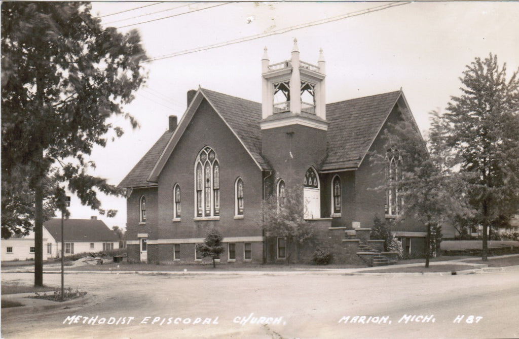 MI, MARION - Methodist Episcopal Church RPPC postcard - D04307