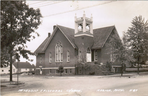 MI, Marion - Methodist Episcopal Church RPPC postcard - D04307