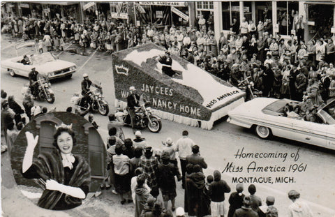 MI, MONTAGUE - Homecoming parade 1961 Miss America Jaycees RPPC - R00365