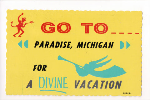 MI, Paradise - Greetings from - Large Letter postcard - B08273